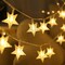 Christmas Star String Lights, 20 FT 40 LED Battery Operated Twinkle Lights – Warm White Hanging Star Fairy Lights for Bedroom, Office, Home, Camper, Indoor/Outdoor Xmas Tree Decorations (Warm White)